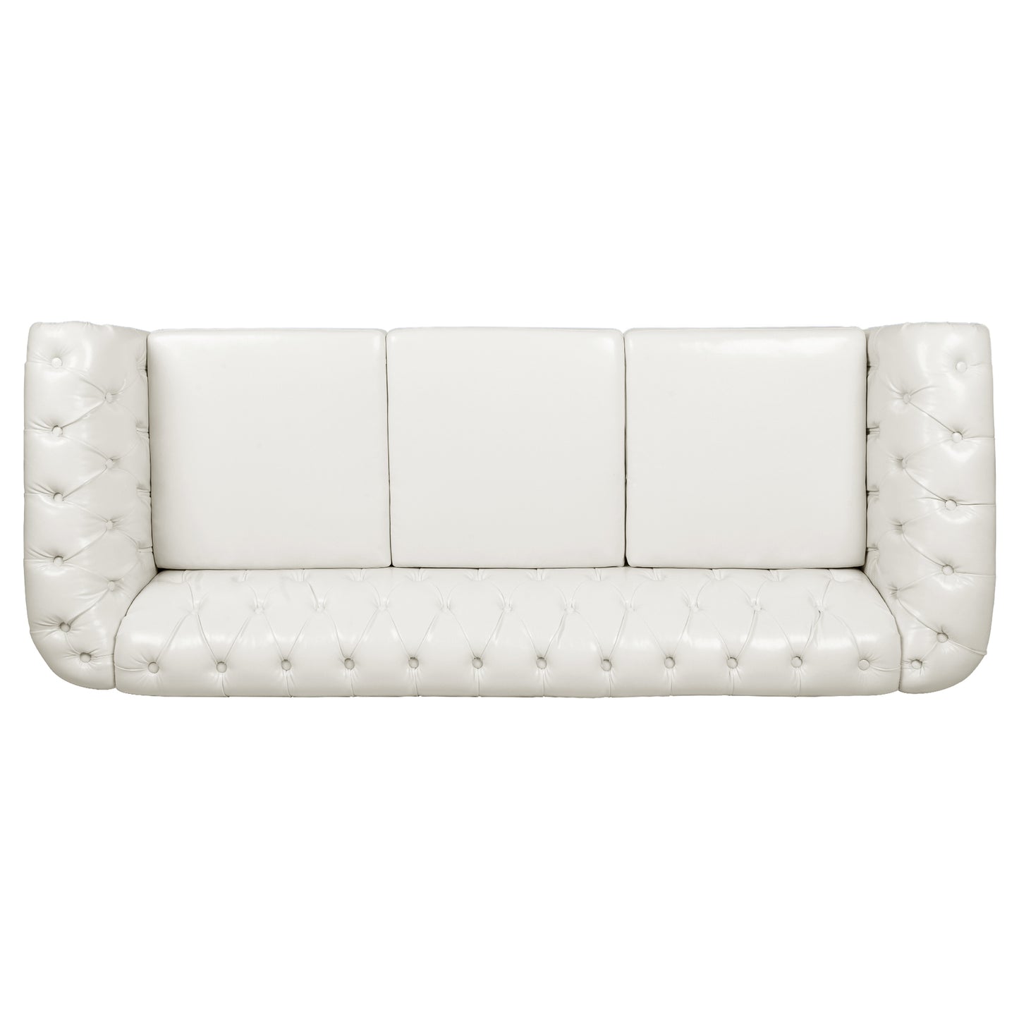 84.65" Rolled Arm Chesterfield 3 Seater Sofa: Classic Design, Generous Size, and Plush Comfort