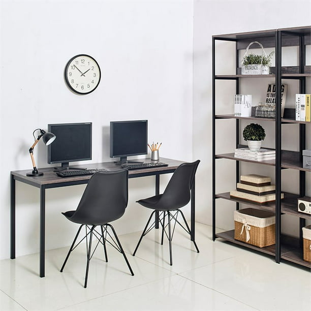 Klair Living 63" Contemporary Wood and Metal Computer Desk