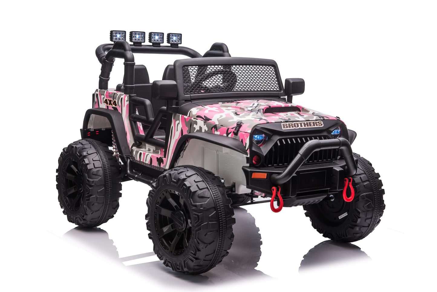 24vJEEP Double Drive Children Ride-on Car - 200W*2 12V9AH*2 Battery - Parent Remote Control - Black