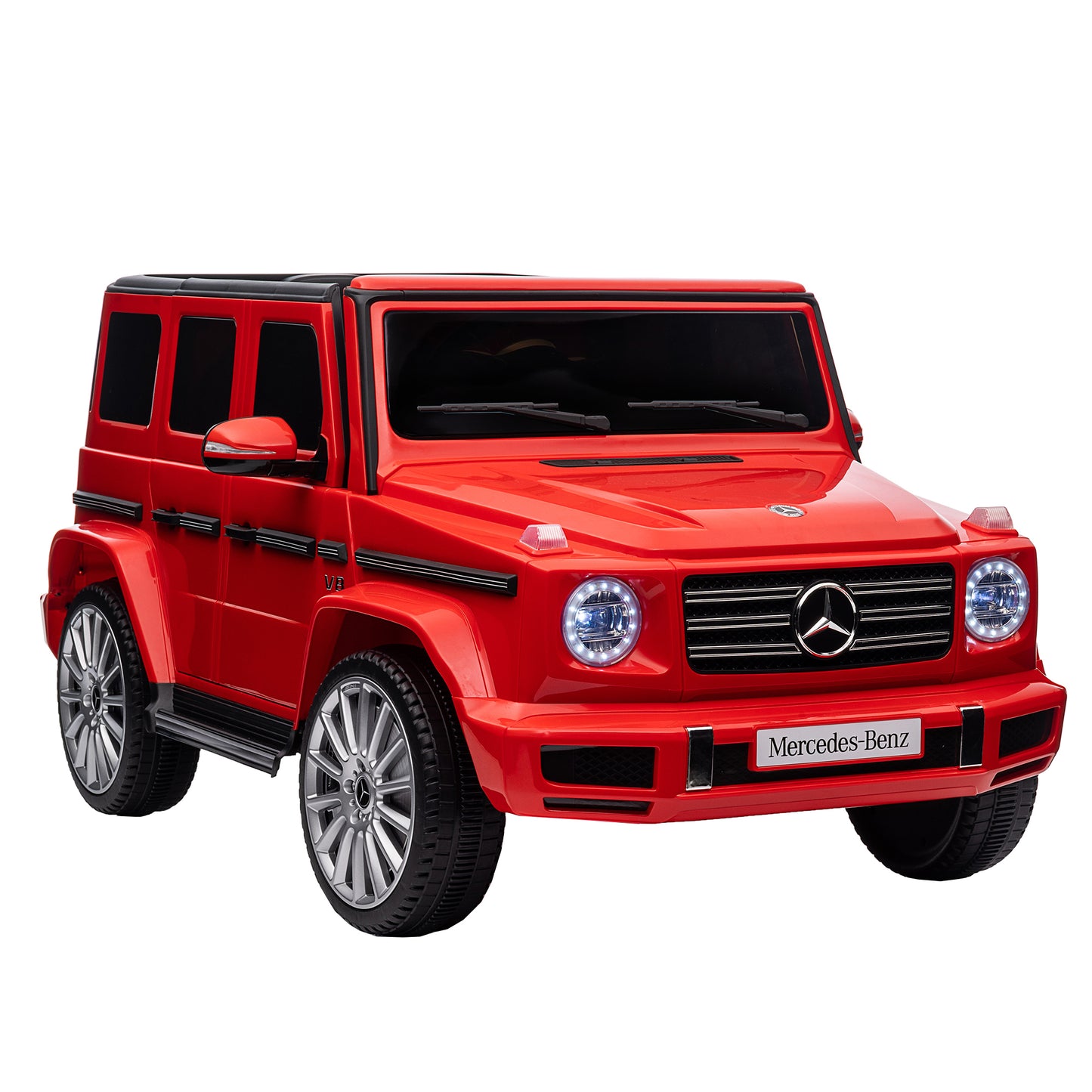 Licensed Mercedes-Benz G500 Kids Ride-On Toy - 24V Electric Car with Parent Remote Control, 3-Speed Adjustable, Power Display, USB, MP3, Bluetooth, LED Light, & Safety Belt