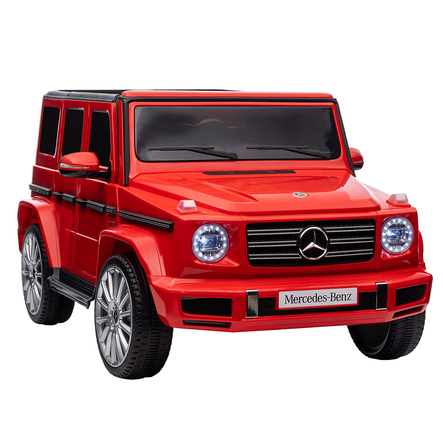 Licensed Mercedes-Benz G500 Kids Ride-On Toy - 24V Electric Car with Parent Remote Control, 3-Speed Adjustable, Power Display, USB, MP3, Bluetooth, LED Light, & Safety Belt