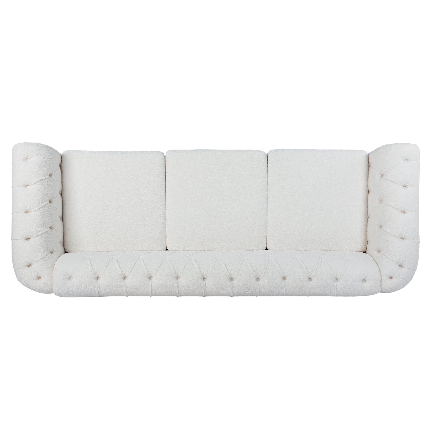 84.65" Rolled Arm Chesterfield 3 Seater Sofa - Classic Design, Plush Comfort, Multiple Color Options