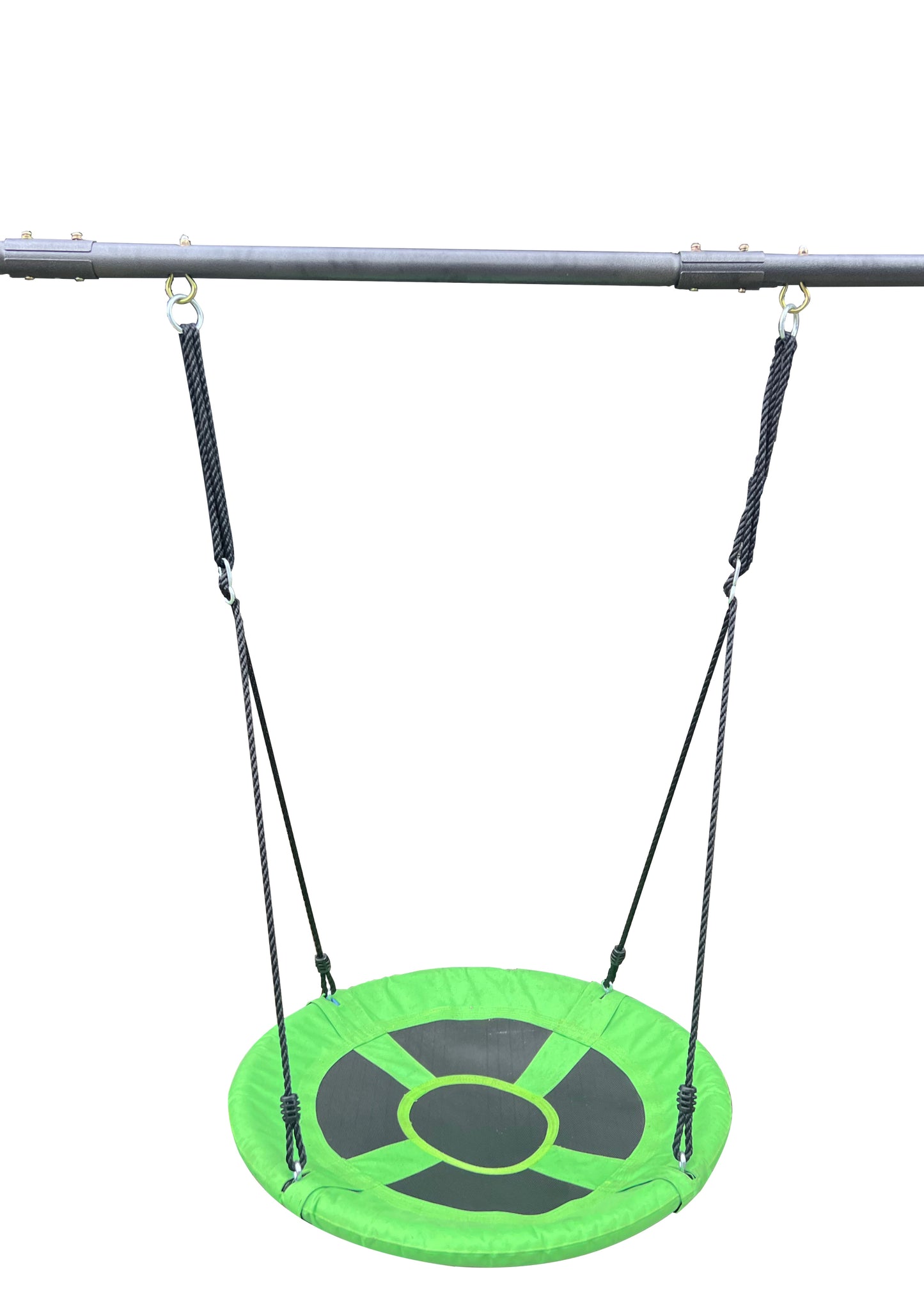 XNS052 Green and Blue Six Function Swingset with Net Swing - 440lbs Capacity - Outdoor Playground for Age 3+ - 31.5in Net Swing