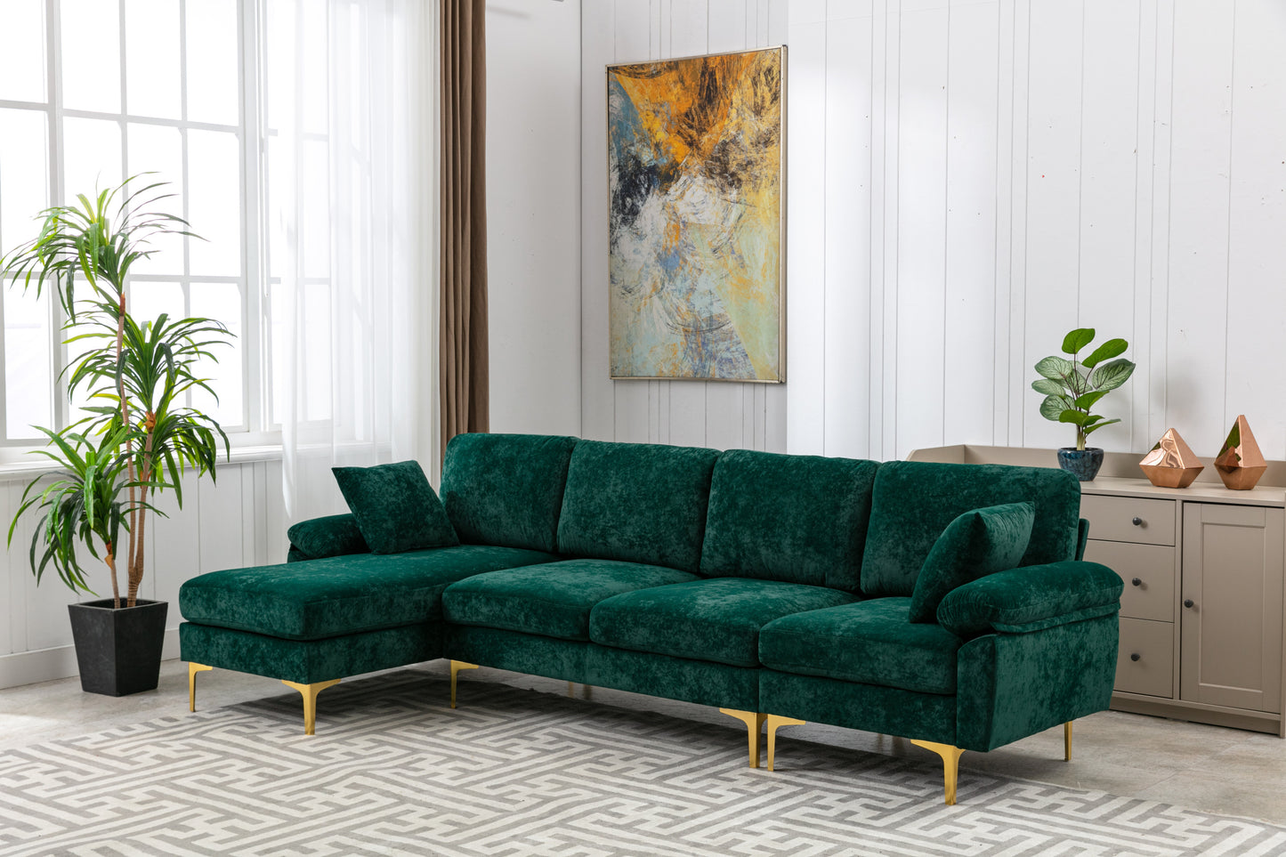 Accent Sofa: Stylish and Comfortable Living Room Sectional Sofa with Unique Color and Size Options