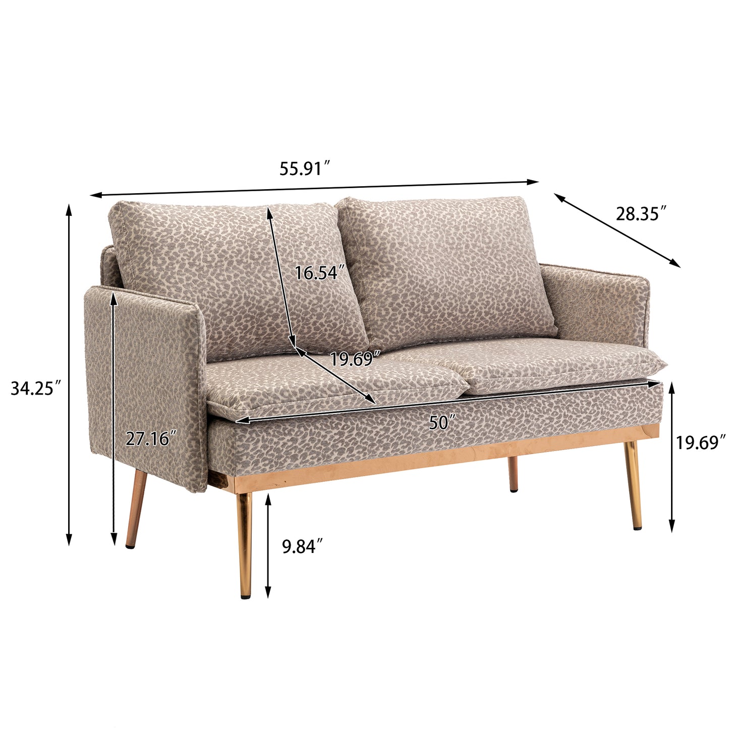 Coolmore Accent Sofa: Loveseat with Iron Feet - Stylish, Comfortable, and Durable Sofa in Various Colors and Sizes