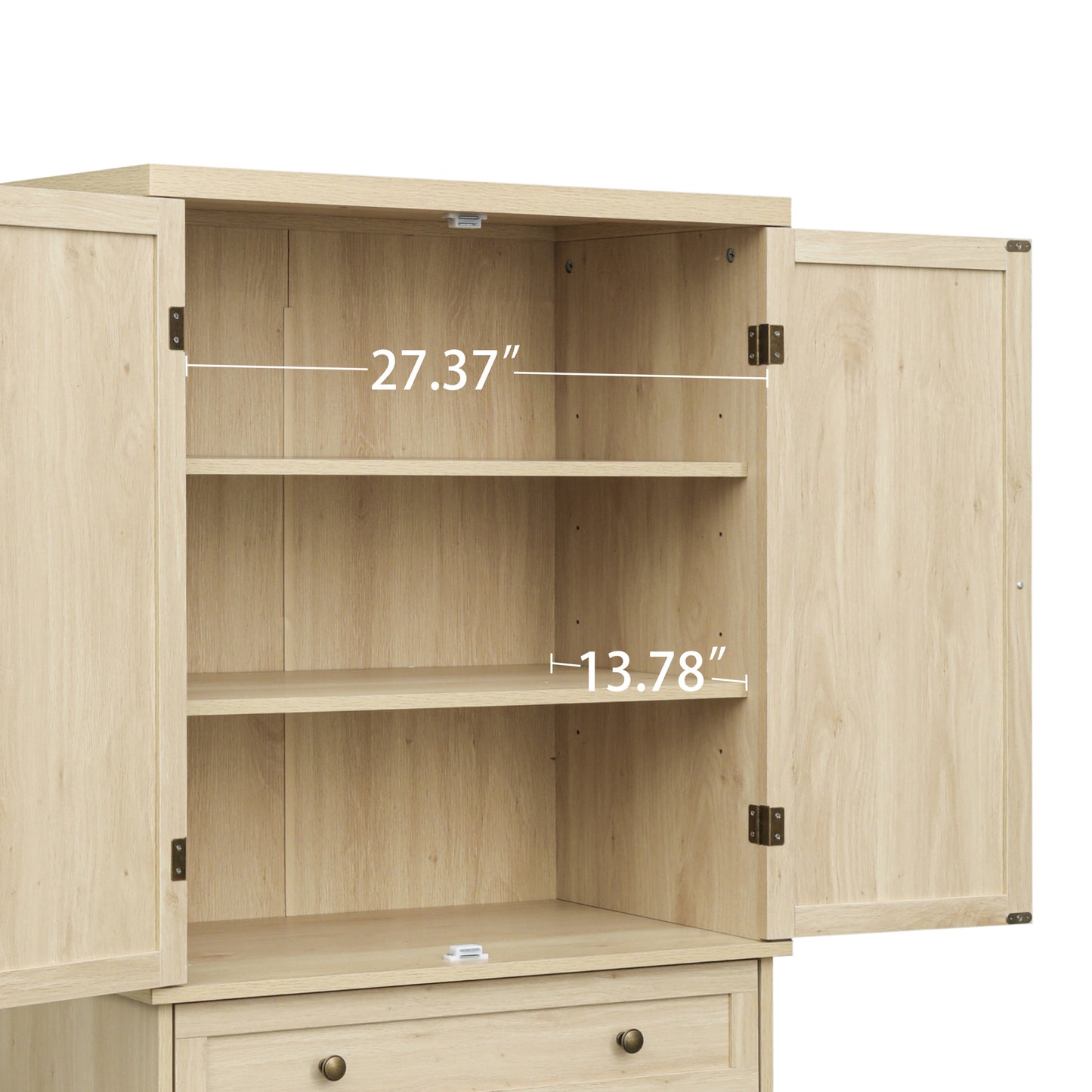 4 Door Adjustable Shelves Cabinet with 1 Drawer Storage Cabinet