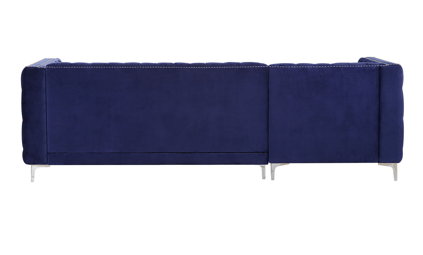 Sullivan Sectional Sofa: Navy Blue Velvet, Modern Design, ACME 55490