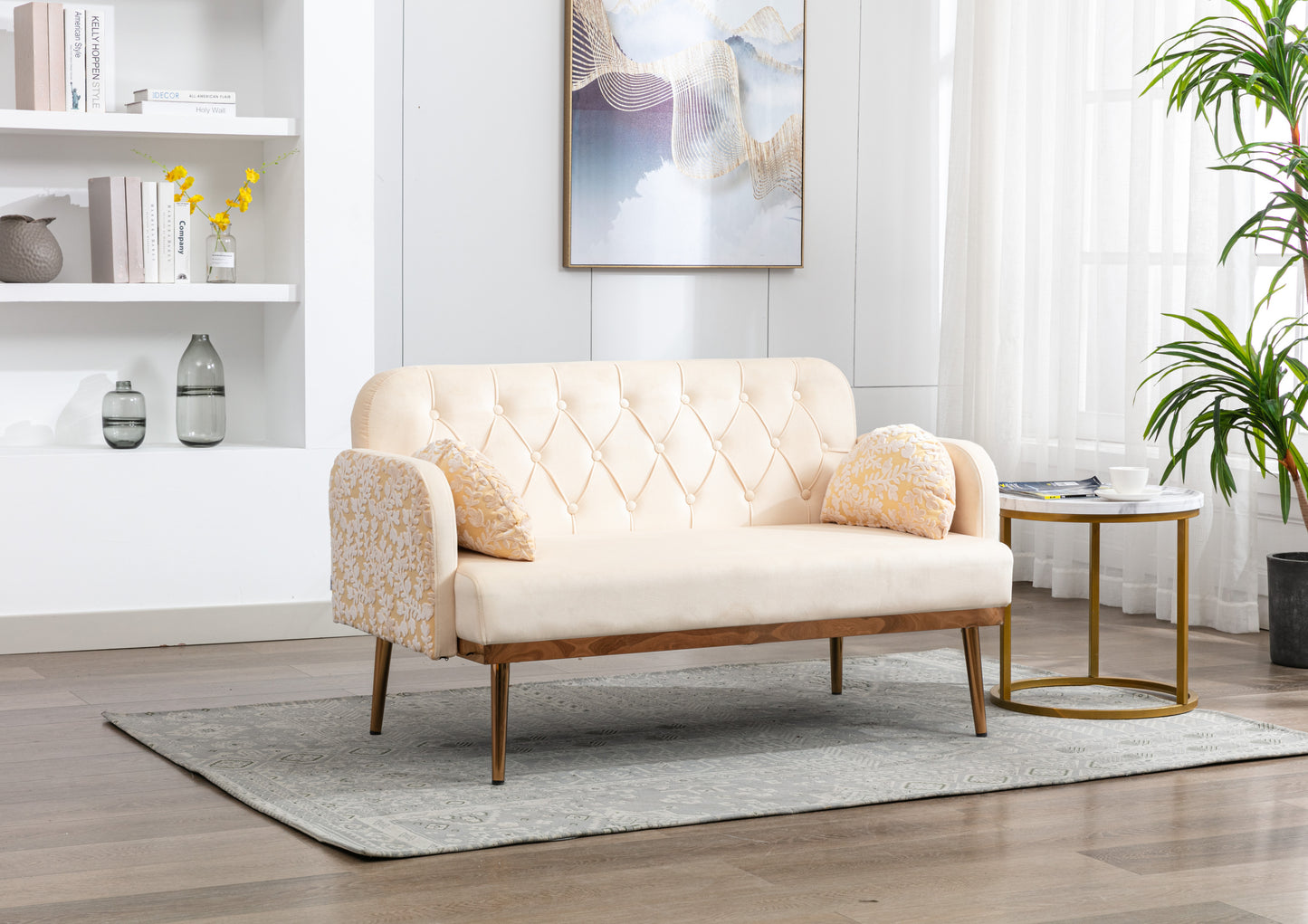 COOLMORE Velvet Sofa: Modern Accent Loveseat with Metal Feet - Stylish, Comfortable, and Available in Various Colors and Sizes