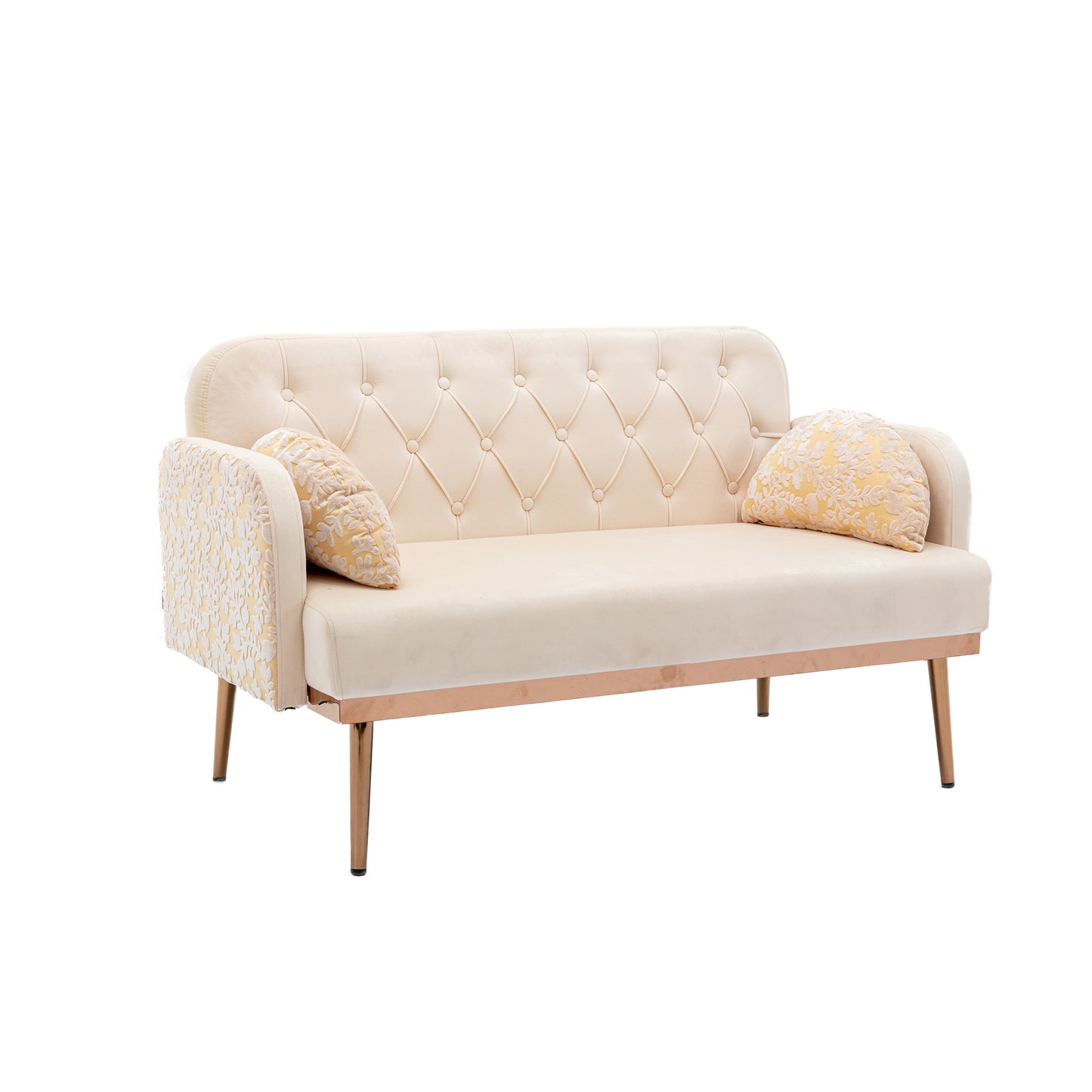 COOLMORE Velvet Sofa: Modern Accent Loveseat with Metal Feet - Stylish, Comfortable, and Available in Various Colors and Sizes