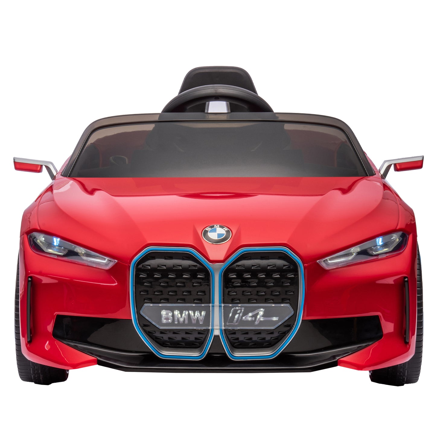 Licensed BMW I4 12V Kids Ride-On Car: Remote Control, 3 Speeds, Power Display, USB, MP3, Bluetooth, LED Lights, Safety Belt, Story