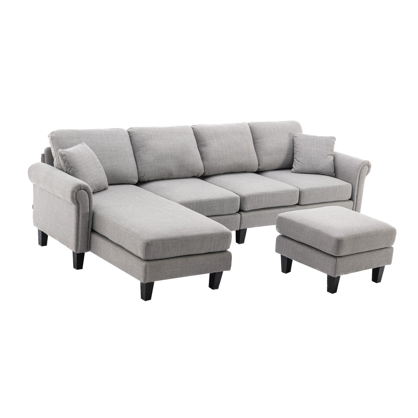 Accent your living room with the COOLMORE Sectional Sofa - Stylish, Comfortable, and Versatile: Available in Multiple Colors and Sizes!