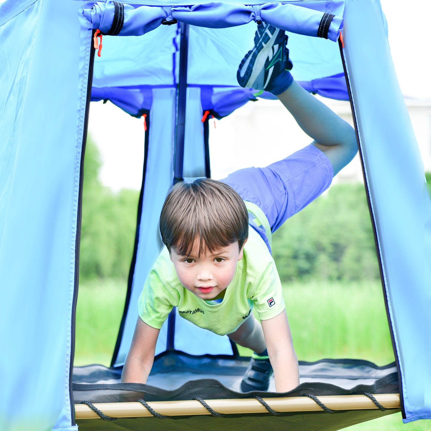 Kids Climbing Dome with Canopy & Playmat - 10 ft Jungle Gym Geometric Playground Dome Climber Play Center, Rust & UV Resistant Steel, 1000 LBS Capacity, Color Options