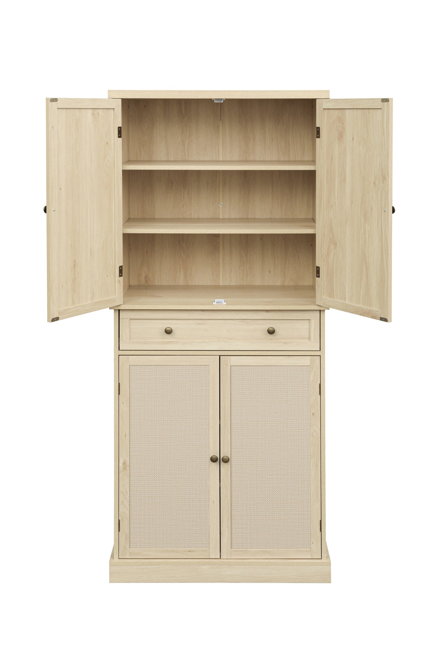 4 Door Adjustable Shelves Cabinet with 1 Drawer Storage Cabinet