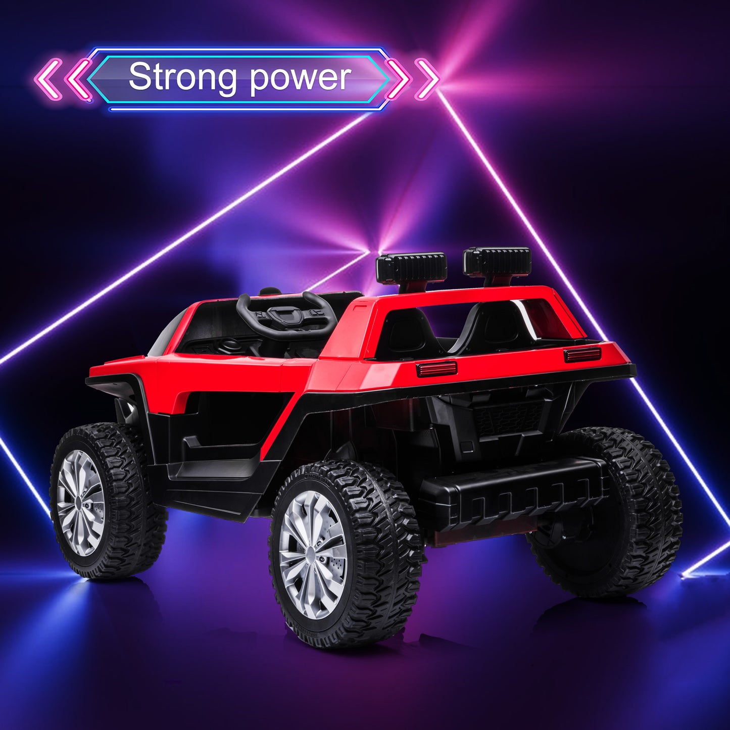 24V7A 200W*2 Super Power Leather Seat Four-Wheel Shock Absorber Ride-On Car: High/Low Speed, USB Bluetooth Music, Kids' Electric Car for Children