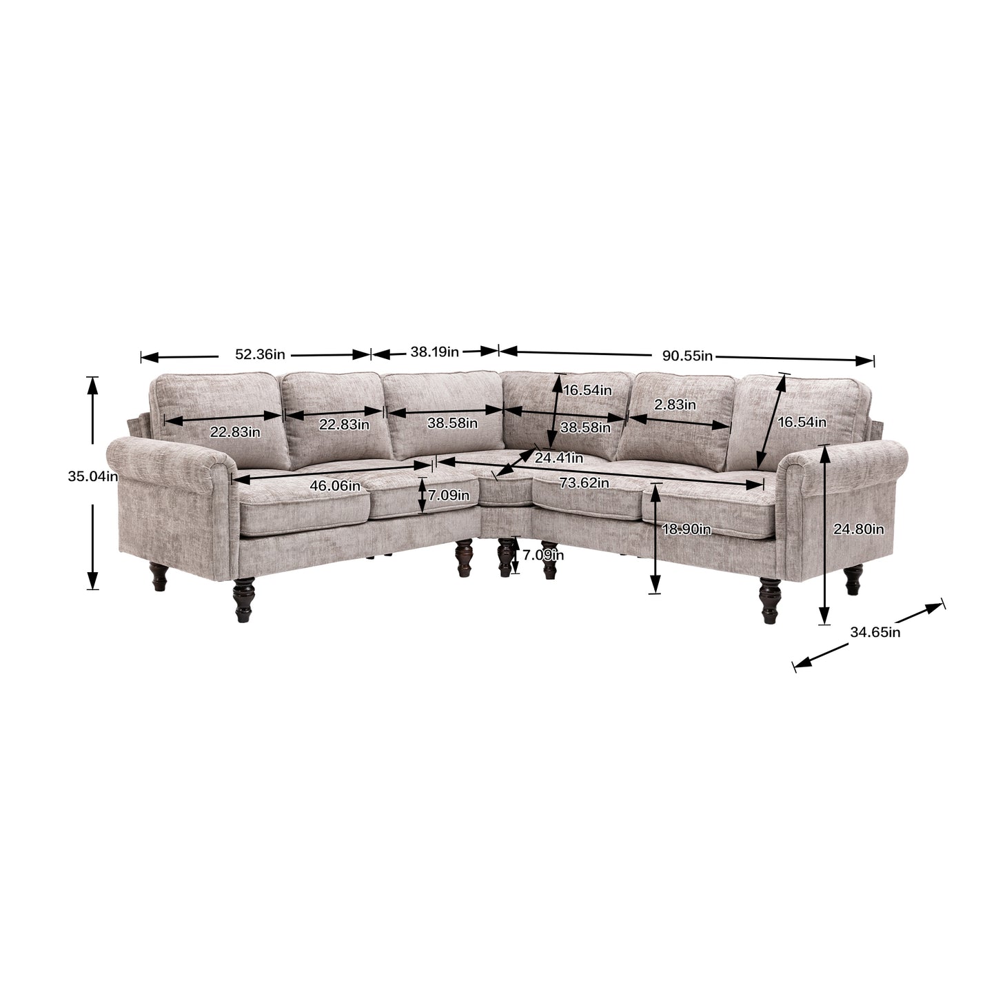 COOLMORE Accent Sofa: Stylish Living Room Sectional Sofa with Unique Color and Size Options