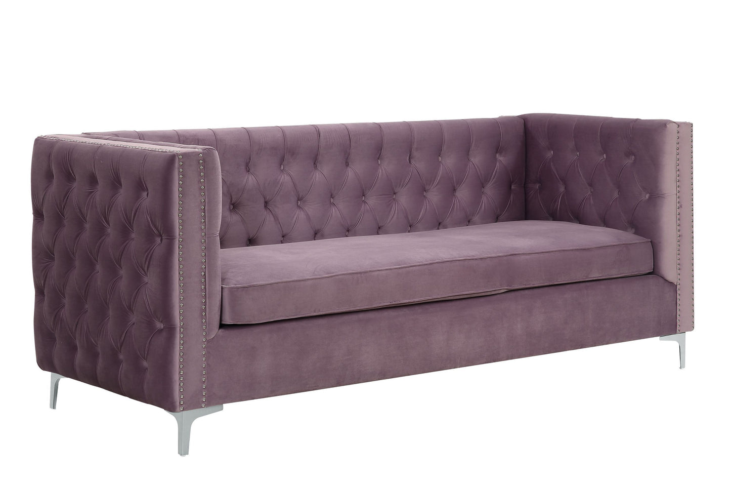 ACME Rhett Sectional Sofa: Purple Velvet, Luxurious and Spacious 55500