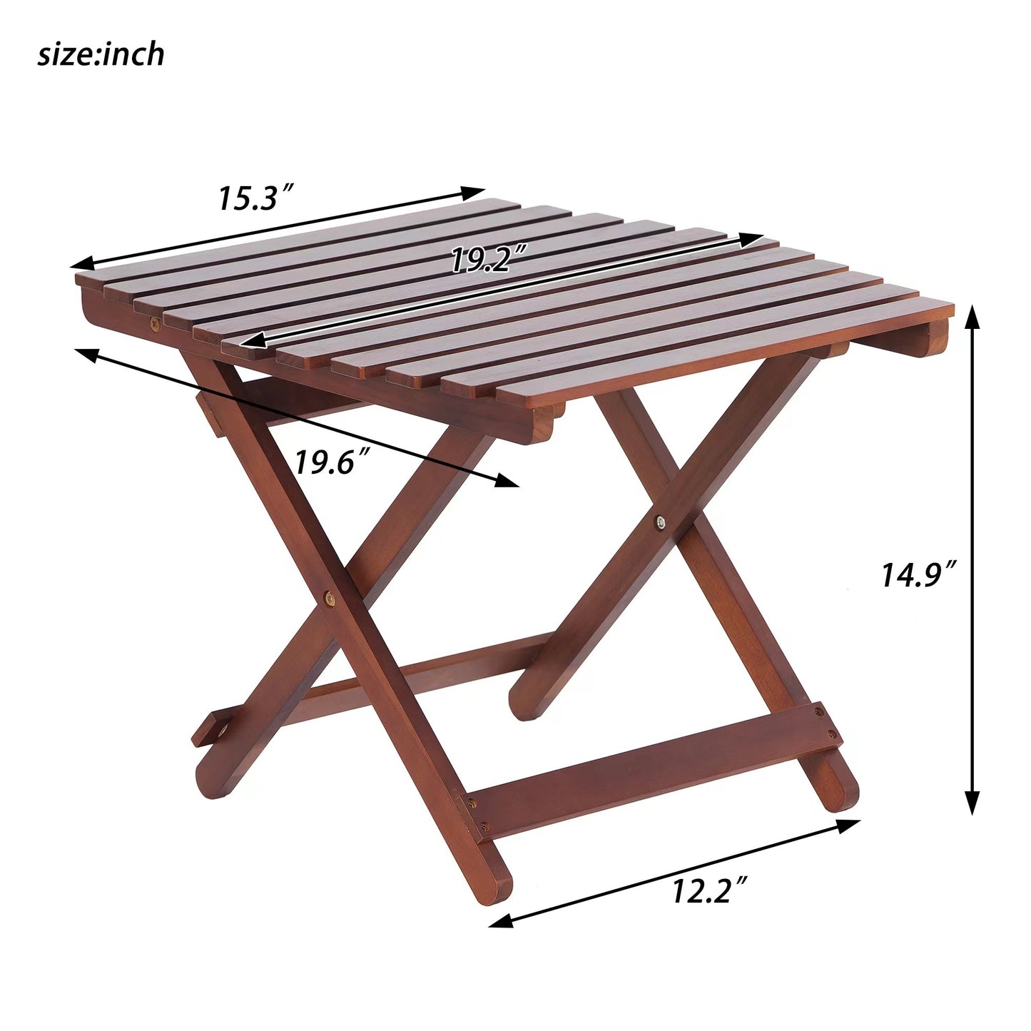 Wood Folding Table - Portable, Lightweight, and Sturdy - Ideal for Indoor and Outdoor Use - Natural Wood Finish - Available in Various Sizes and Colors