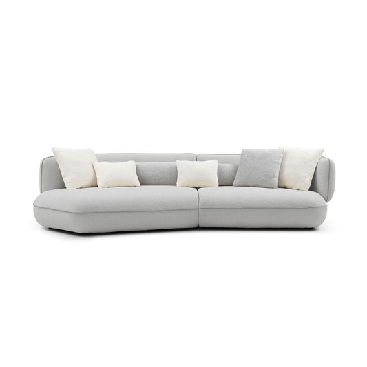 Modern Grey Sectional Sofa with Eye-Catching Line Stitching Design - Sleek and Stylish Seating for Your Living Room - Available in Multiple Sizes