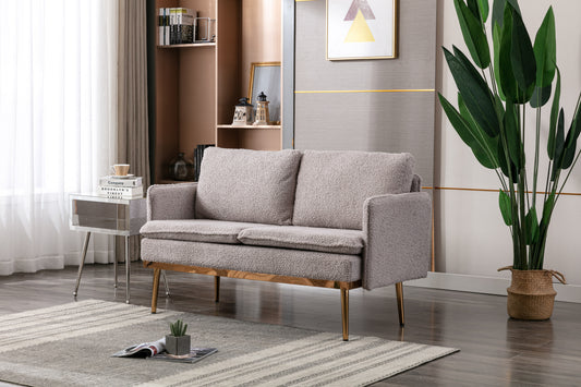 COOLMORE Sofa: Accent Loveseat with Iron Feet - Comfortable and Stylish Furniture for Your Home Décor