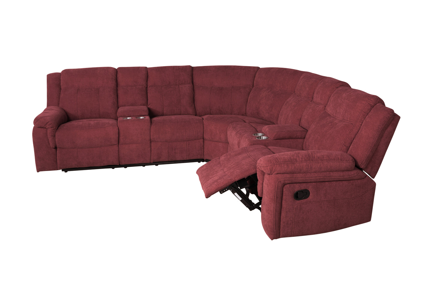 Mannual Motion Sofa in Red Fabric - Adjustable, Comfortable, and Stylish Furniture in Various Sizes (W223S00244, W223S00011)