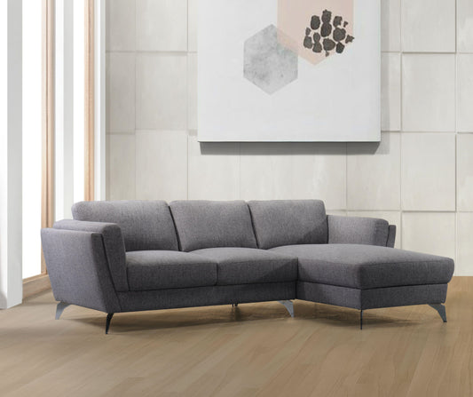 ACME Beckett Sectional Sofa: Gray Fabric, Comfortable, Stylish, and Spacious 57155