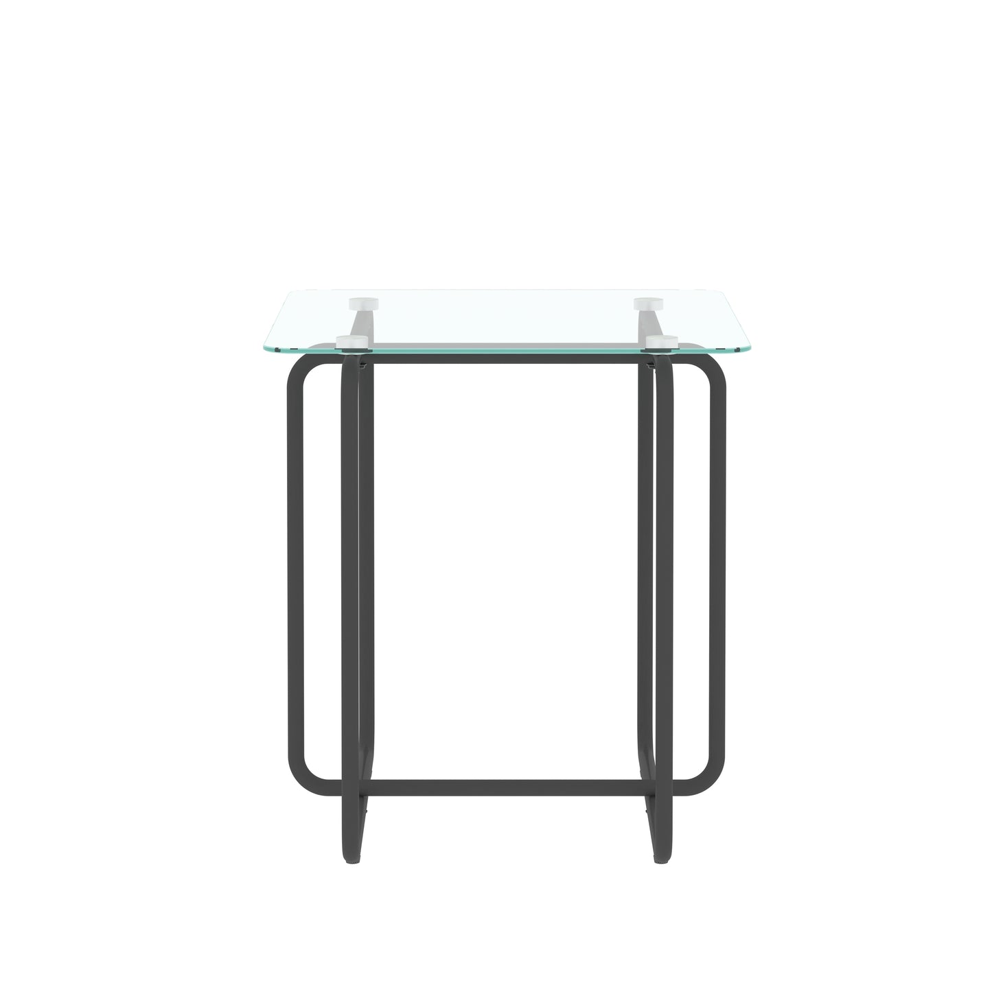 Modern Tempered Glass Coffee Table End Table Side Table for Living Room, Bedroom - Transparent, Sleek Design, Sturdy Construction, Versatile Size