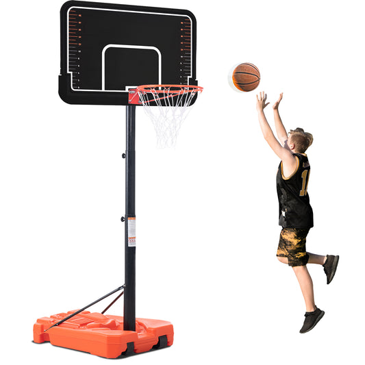 Portable Basketball Hoop & Goal with Vertical Jump Measurement, Outdoor Basketball System with 6.6-10ft Height Adjustment for Youth, Adults - Adjustable, Durable, and Fun Hoop for All Ages