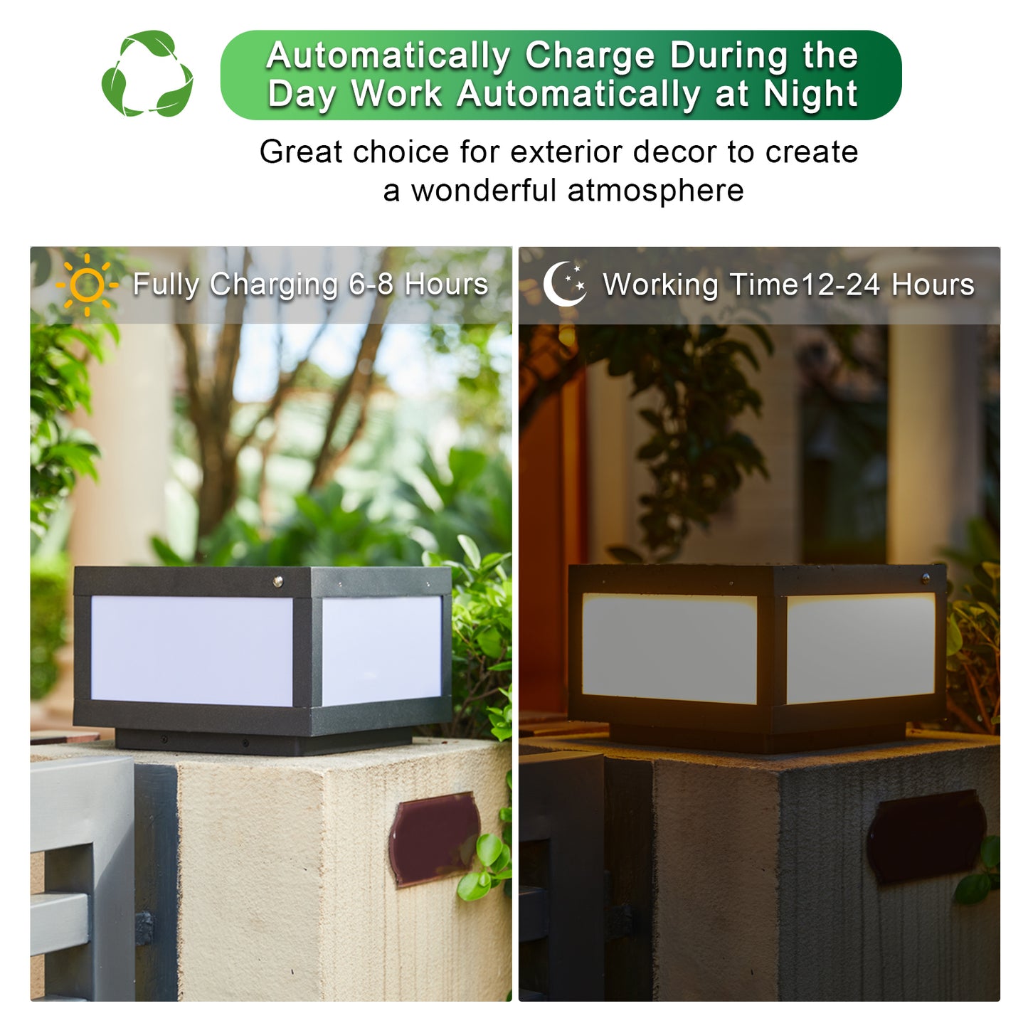 Solar Wall Lamp with Dimmable LED - Energy-Efficient Outdoor Lighting Solution | Adjustable Brightness | Waterproof | Dusk-to-Dawn Sensor | Easy Installation | Sleek Design | Black | Compact Size