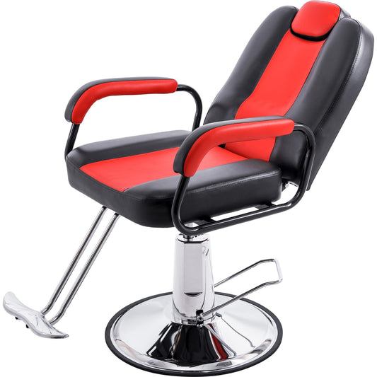 Deluxe Reclining Barber Chair - Ideal Beauty Salon, Tattoo, Spa Equipment - Durable, Comfortable, and Stylish - Various Colors & Sizes