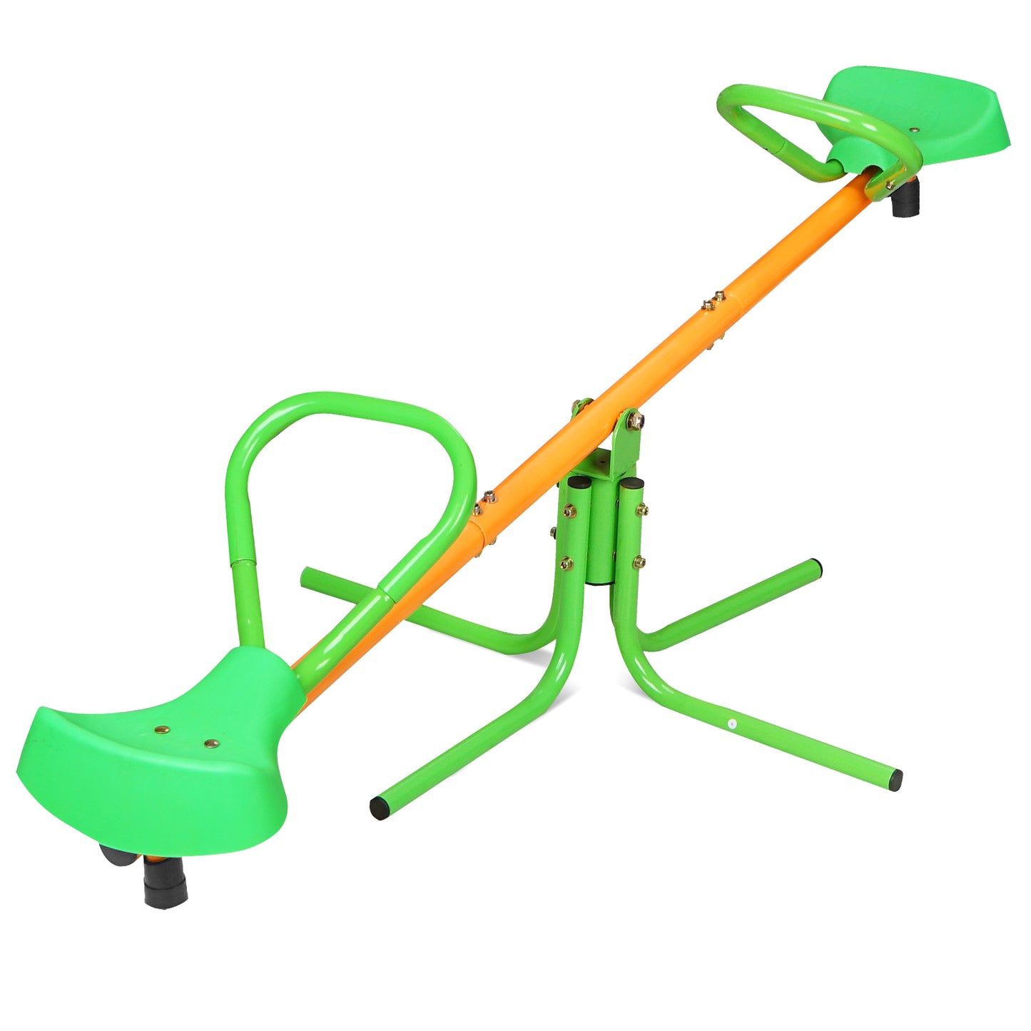 360 Degree Rotation Outdoor Kids Spinning Seesaw Sit and Spin Teeter Totter - Playground Equipment for Backyard - Swivel Teeter Totter with 360° Rotation Capability