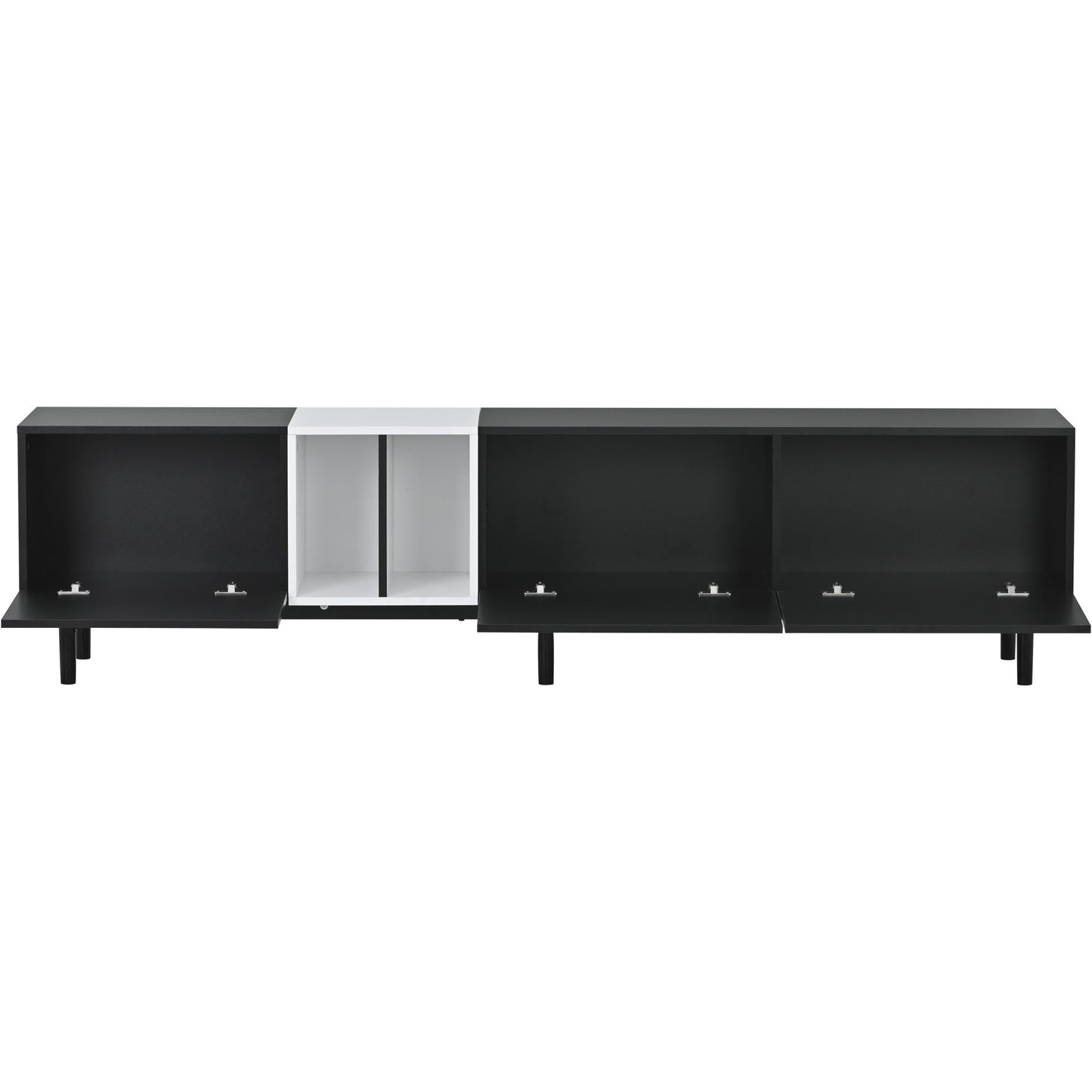 Modern TV Stand for 80'' TV with 3 Doors, Media Console Table, Entertainment Center with Large Storage Cabinet - Ideal for Living Room or Bedroom - Sleek Design, Ample Storage, Easy Organization - Available in Various Colors and Sizes