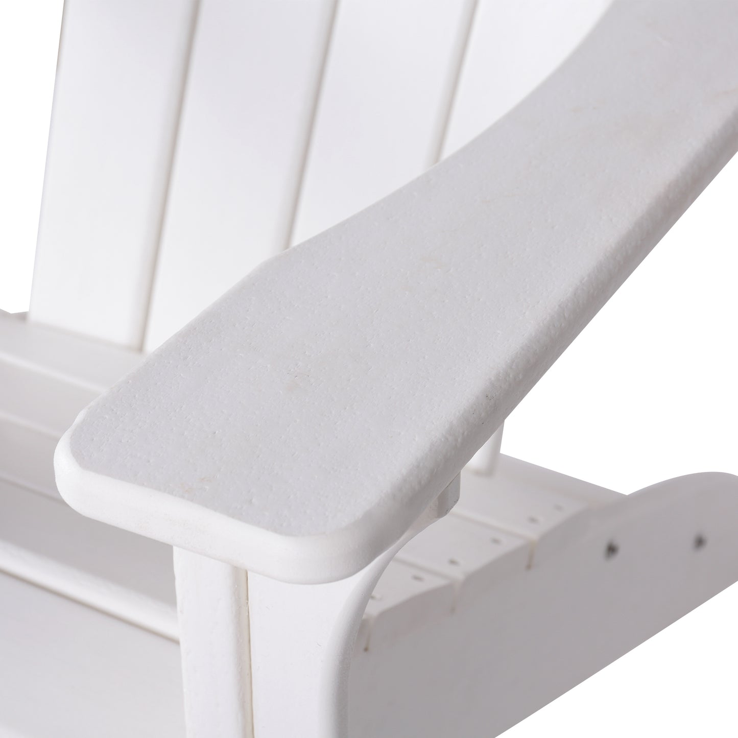 HDPE Adirondack Chair: Sunlight Resistant, Snowstorm Resistant, Outdoor Chair for Patios, Decks, Gardens, Fire Pits, Campfires - White, Ergonomic Comfort, Wide Use (220 characters)