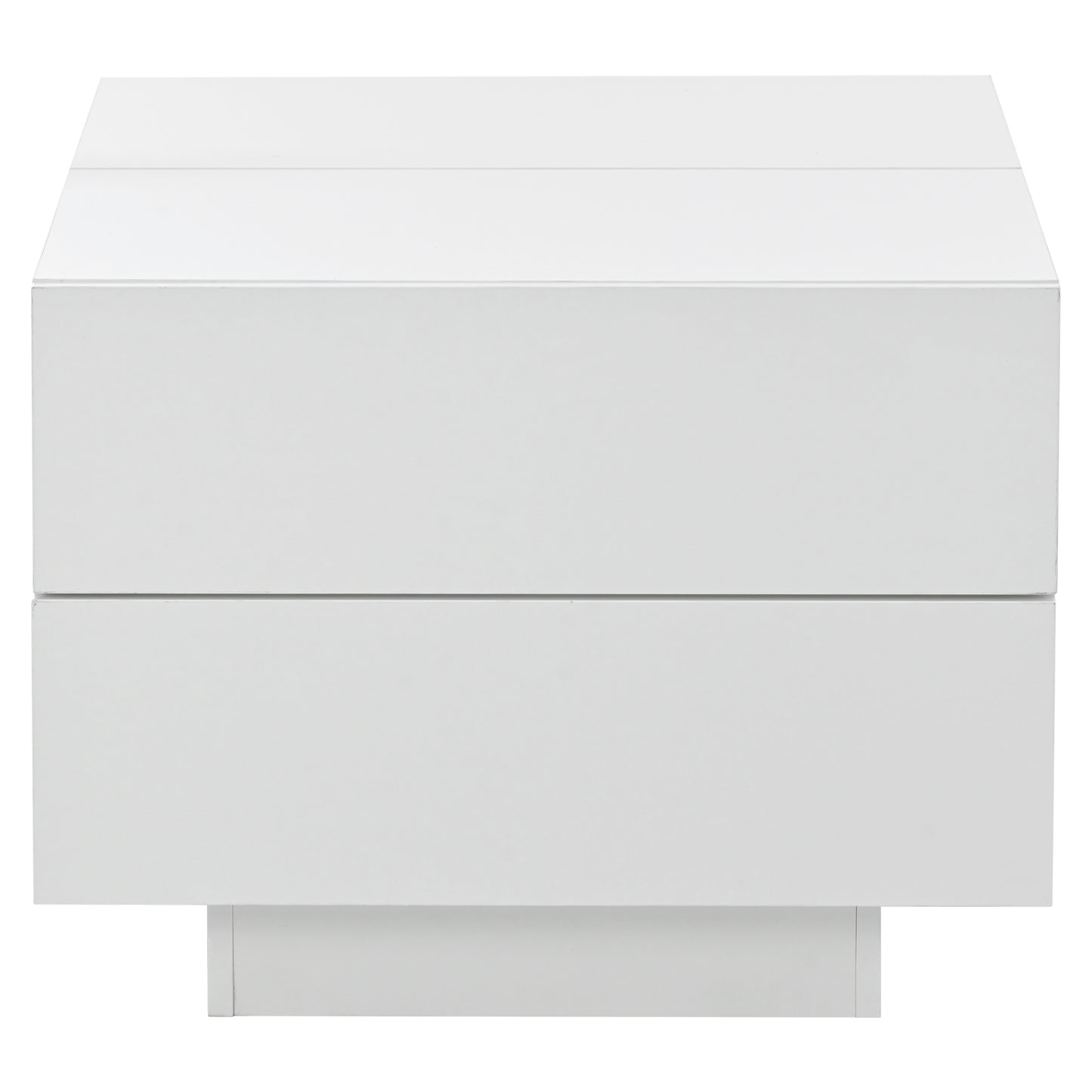 ON-TREND Extendable Coffee Table with 4 Drawers, Hidden Storage, UV High-gloss, Sliding Top - White, 35.4"x 23.6"