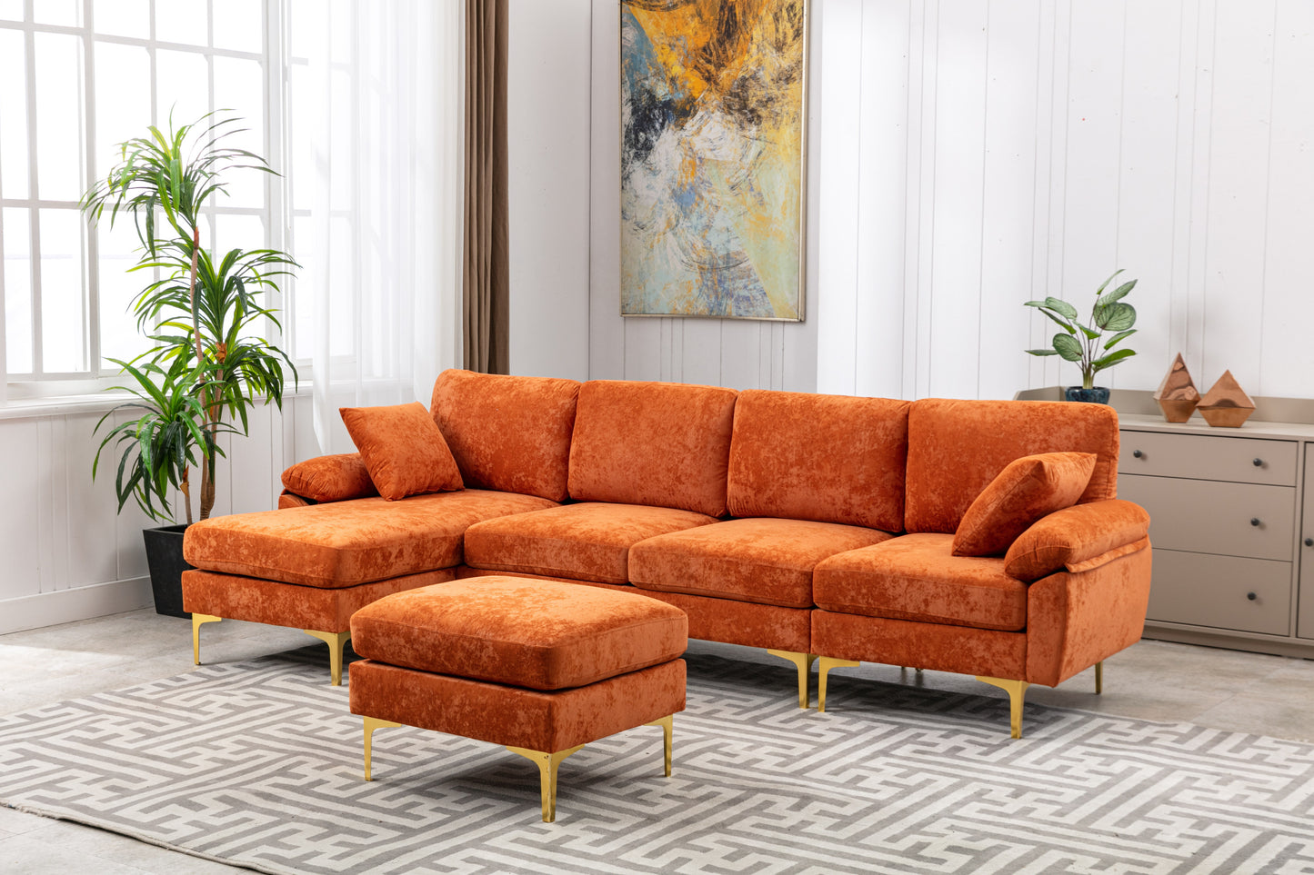 Accentuate Your Living Room with the COOLMORE Sectional Sofa - Elegant Design, Plush Comfort, Various Sizes and Colors Available