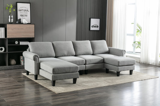 Accent your living room with the COOLMORE Sectional Sofa - Stylish, Comfortable, and Versatile: Available in Multiple Colors and Sizes!