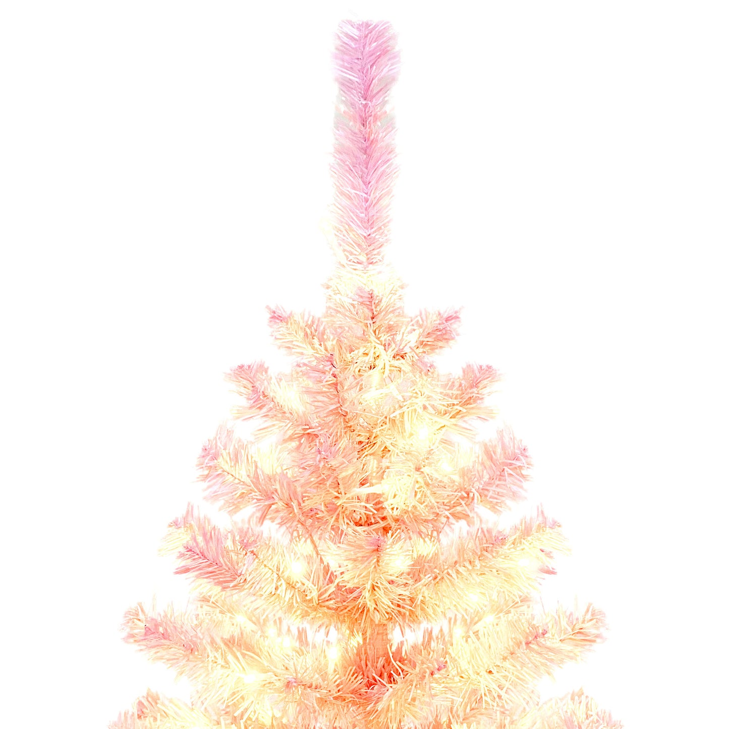 Pre-lit Artificial Christmas 2-Piece Set: 5FT Pink Tree & 6ft Garland - Xmas Decor with Sparkling Lights & Festive Ambience