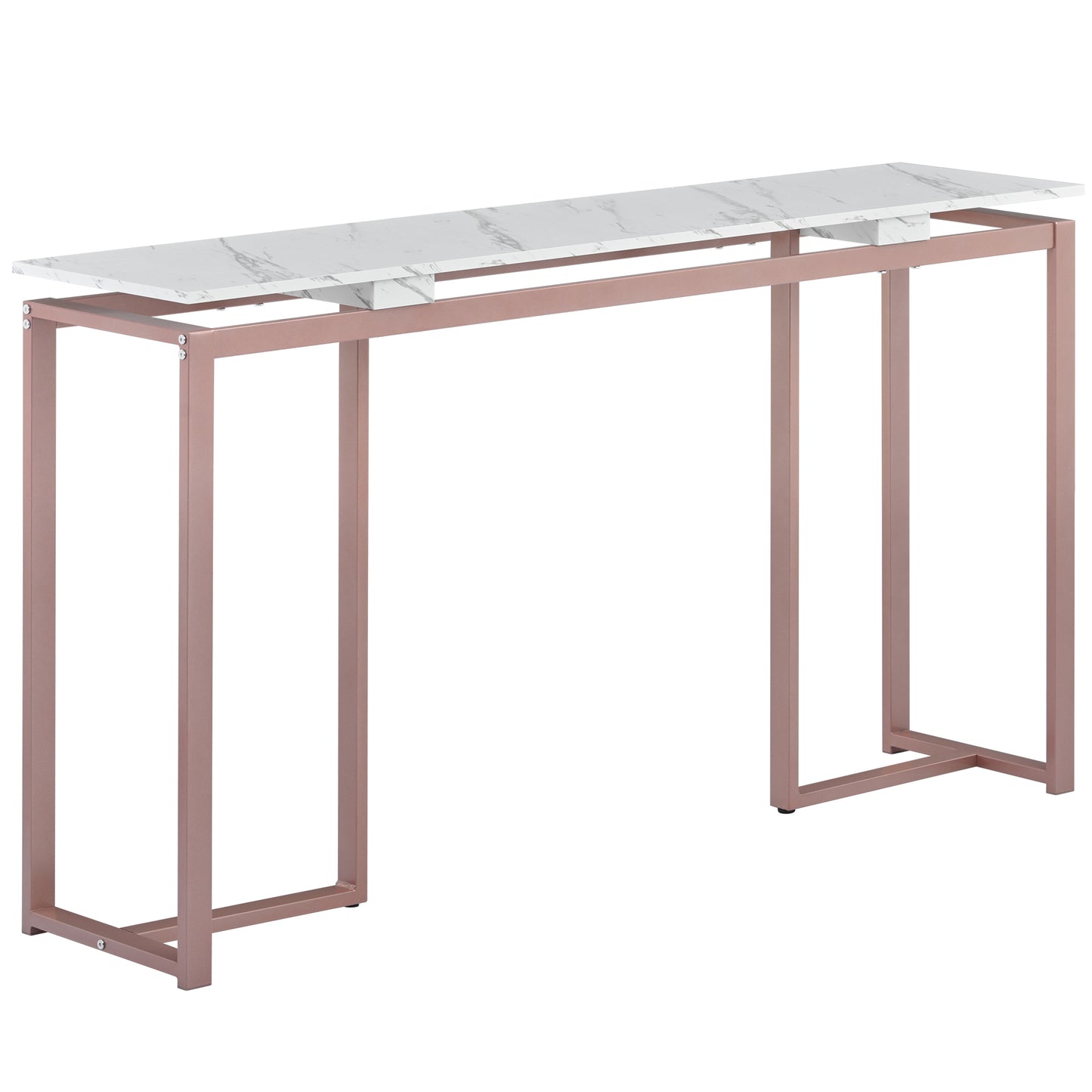 63'' Modern Console Table, Extra Long Entryway Table with Metal Frame for Entryway, Hallway, Living Room, Foyer, Corridor, Office - U_STYLE.