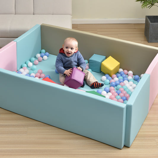 Soft Foam Ball Pit for Toddlers Crawling, Indoor Toy Kids Ball Pool Playpen, Foldable & Portable Easy Clean Babies Soft Ball Pool, 59 x 43 inch