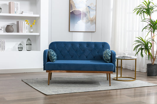 COOLMORE Velvet Sofa: Accent Loveseat with Metal Feet - Stylish, Comfortable, and Durable Furniture for Your Living Space