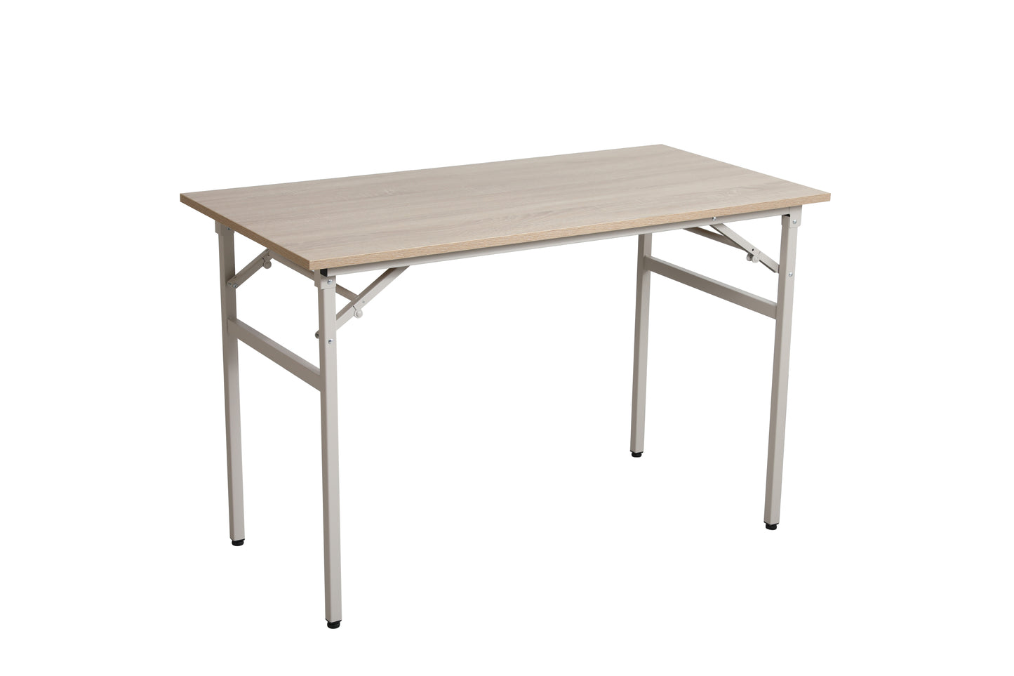 Folding Table Desk: 47x24 Inches Computer Workstation, No Install, Creamy White