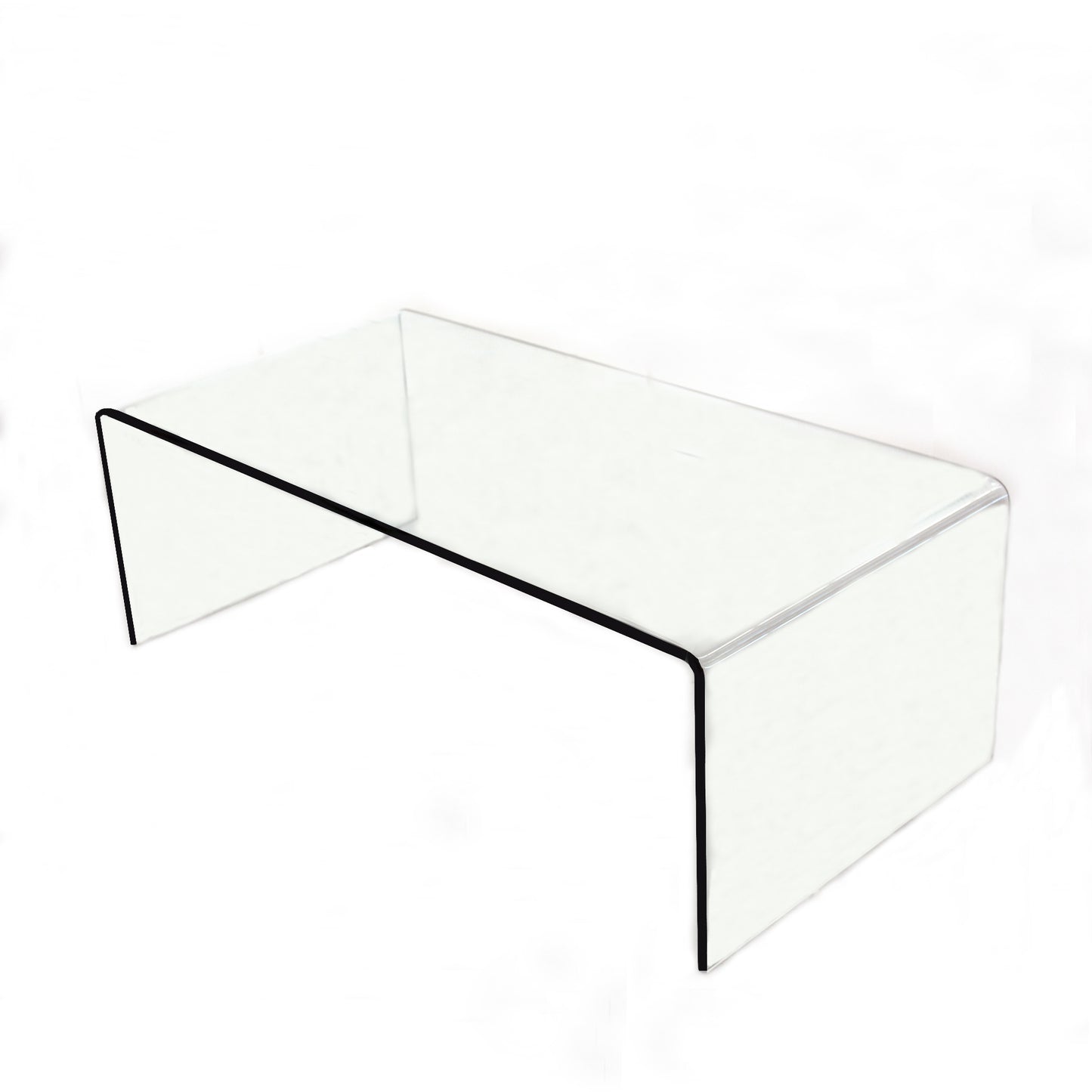 Tempered Clear Glass Coffee Table: Sleek Living Room Accent with Timeless Appeal