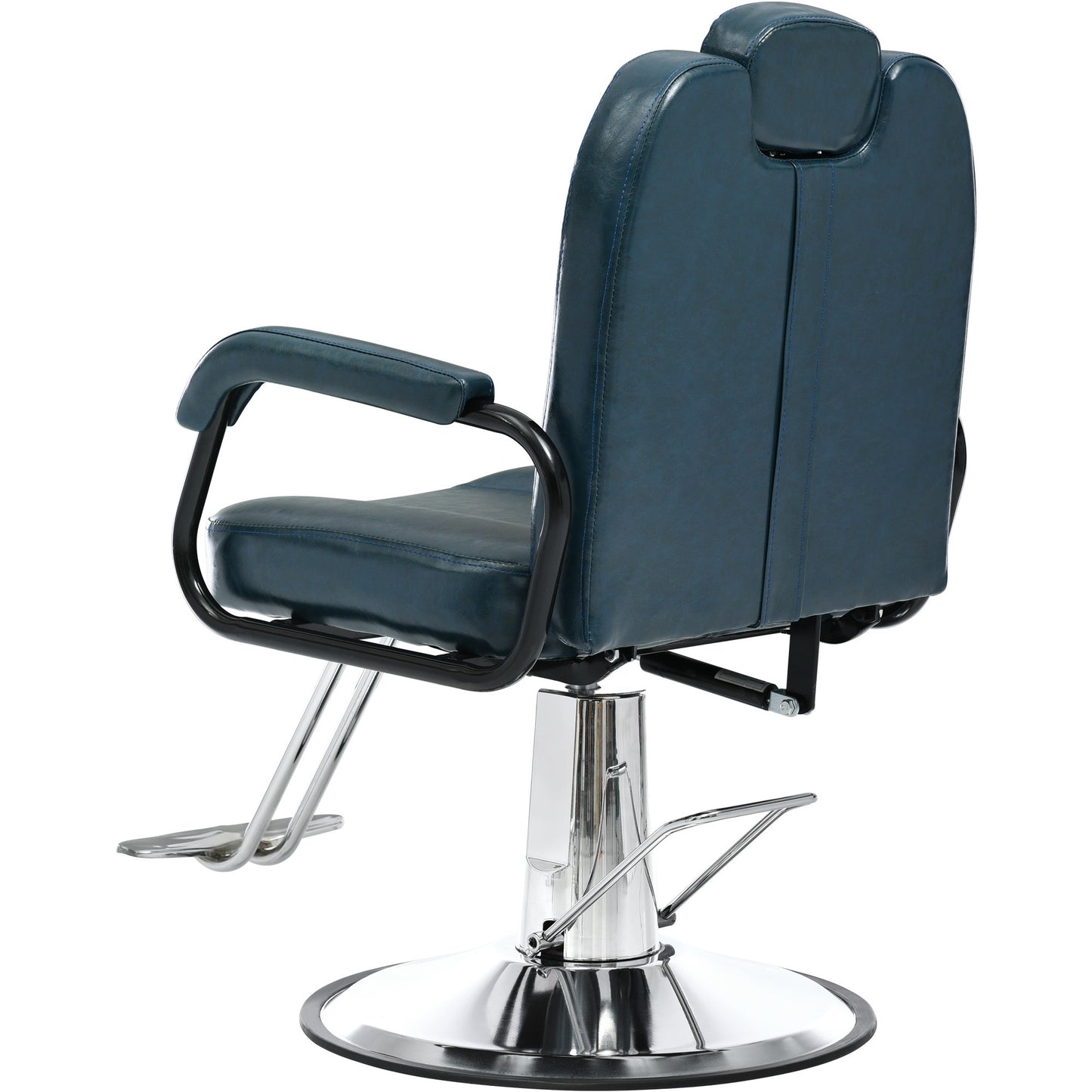 Deluxe Reclining Barber Chair: Heavy-Duty Pump for Beauty Salon, Tattoo, Spa Equipment - Comfortable, Adjustable, Stylish, Black, Large Size