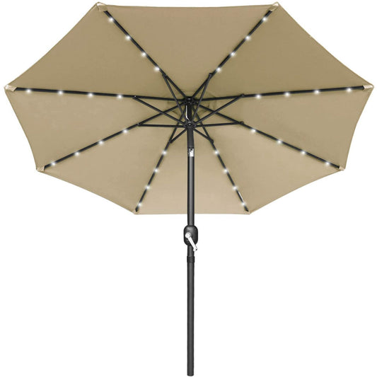 10ft Outdoor Patio Umbrella for Inground Pool Balcony Backyard, Khaki: Enhance Your Outdoor Space with this Stylish and Functional Umbrella