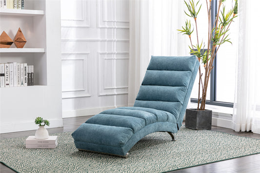 Linen Chaise Lounge Chair, Modern Indoor Lounger for Office or Living Room - COOLMORE.