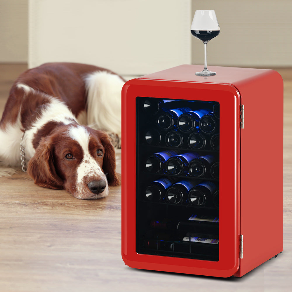 Wine Cooler Countertop Freestanding Cellar Compressor System Champagne Chiller Digital Temp Control UV-Protective Finish 24 Bottle