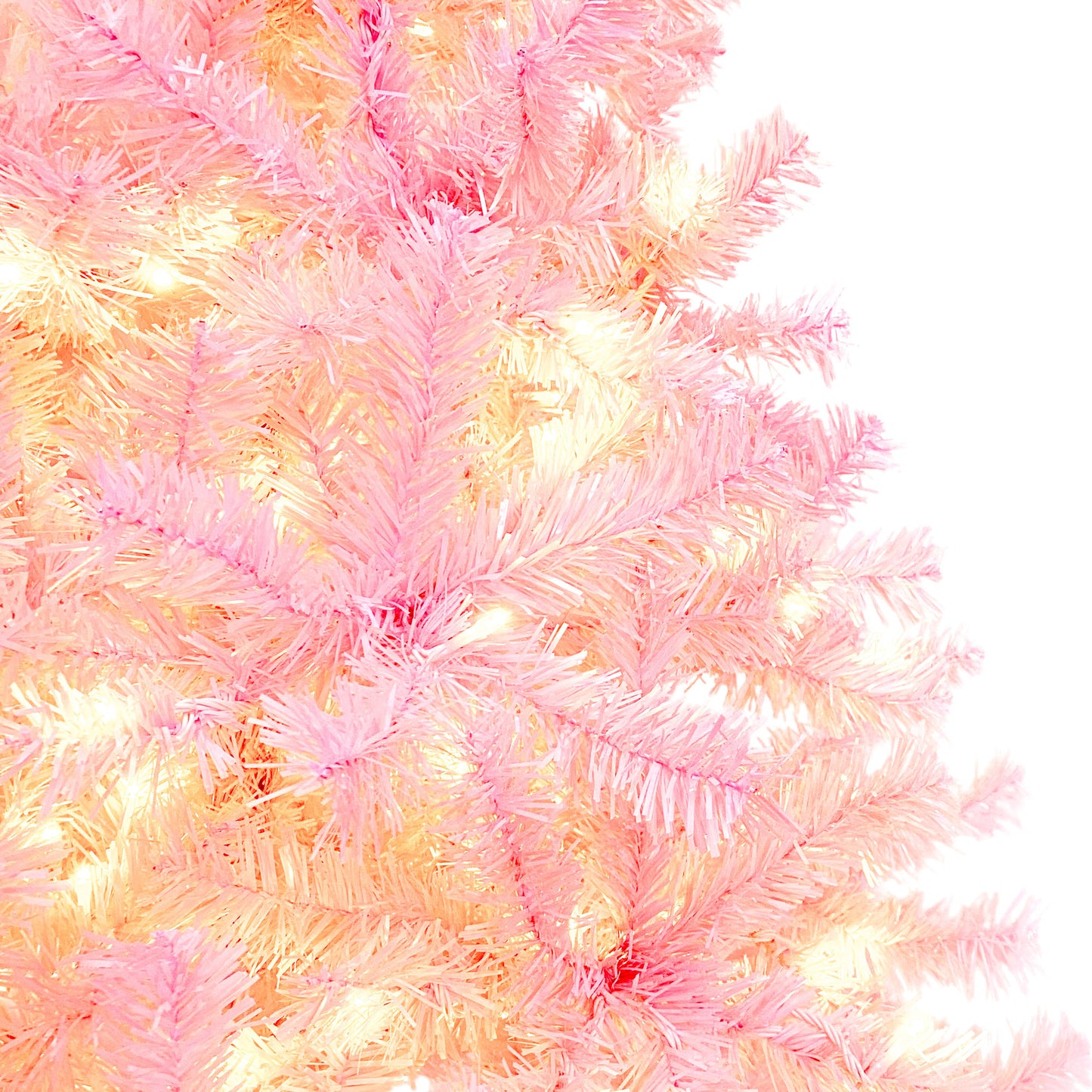 Pre-lit Artificial Christmas 2-Piece Set: 5FT Pink Tree & 6ft Garland - Xmas Decor with Sparkling Lights & Festive Ambience