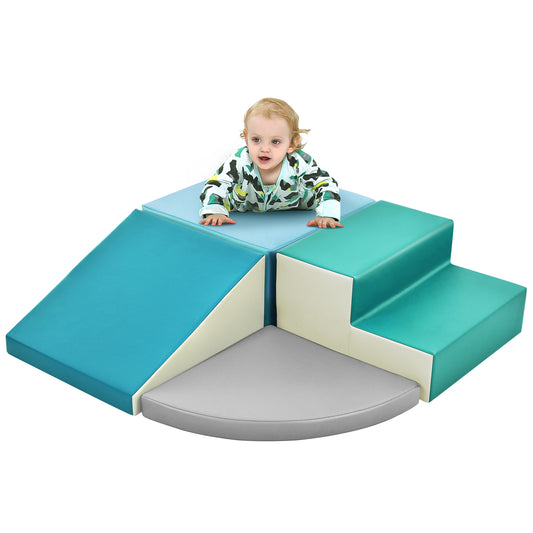 Soft Climb and Crawl Foam Playset - Safe Soft Foam Nugget Block for Infants, Preschools, Toddlers, Kids Crawling and Climbing Indoor Active Play Structure - Ideal for Developing Motor Skills - Non-Toxic and Durable - Available in Various Sizes and Colors