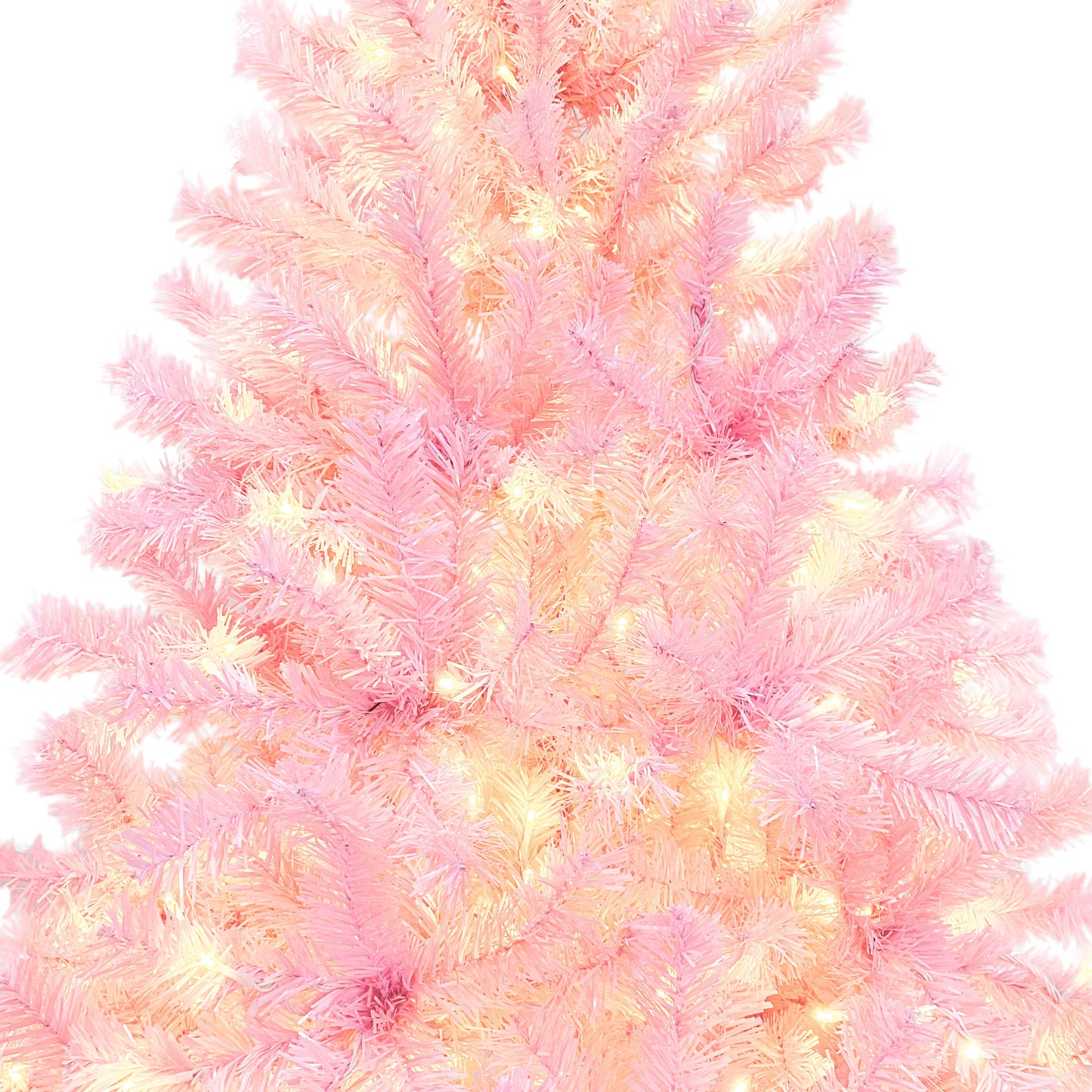 Pre-lit Artificial Christmas 2-Piece Set: 5FT Pink Tree & 6ft Garland - Xmas Decor with Sparkling Lights & Festive Ambience