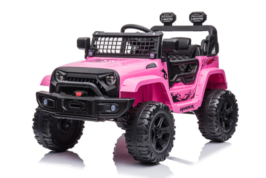 12V Battery Powered Ride-On Truck with Parent Remote Control, Foot Pedal, FM, LED Headlights - Available in Multiple Colors