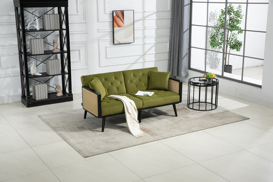 COOLMORE Velvet Sofa: Accent Loveseat with Metal Feet - Stylish and Comfortable Furniture for Your Living Space